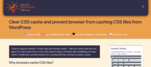 Clear CSS cache